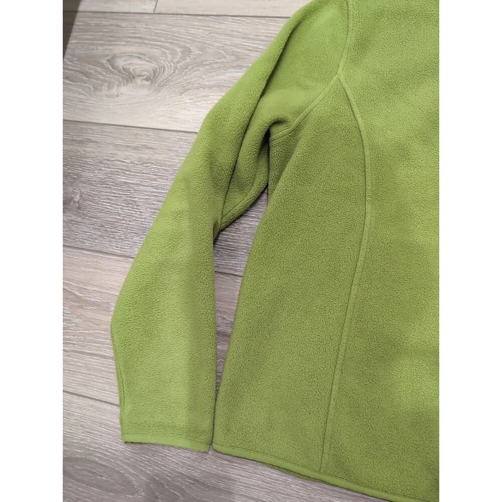 LL BEAN FLEECE JACKET WOMEN'S SIZE L FULL ZIP APPLE GREEN
